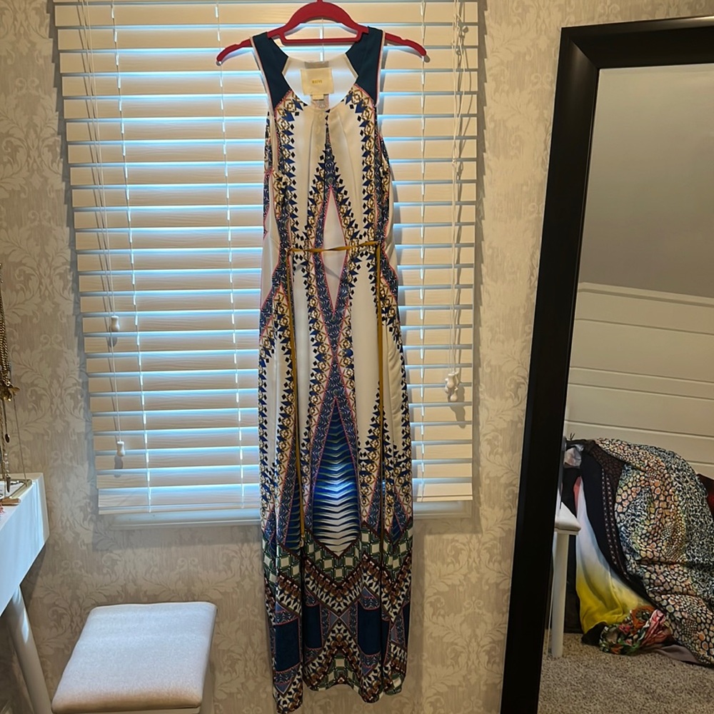 Anthropologie Maeve tribal print dress. Size 6. 58 inches long. Unique!